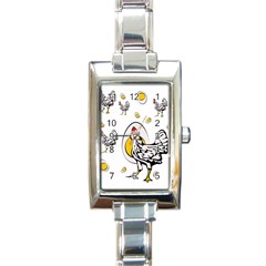 Roseanne Chicken Rectangle Italian Charm Watch by EvgeniaEsenina