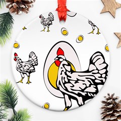 Roseanne Chicken Ornament (round) by EvgeniaEsenina