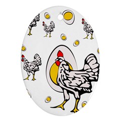 Roseanne Chicken Ornament (oval) by EvgeniaEsenina