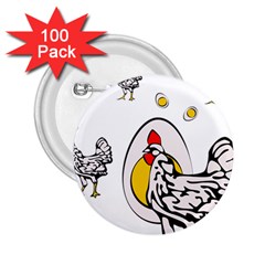 Roseanne Chicken 2 25  Buttons (100 Pack)  by EvgeniaEsenina