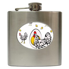 Roseanne Chicken Hip Flask (6 Oz) by EvgeniaEsenina