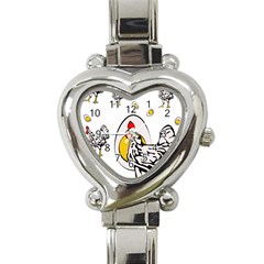 Roseanne Chicken Heart Italian Charm Watch by EvgeniaEsenina