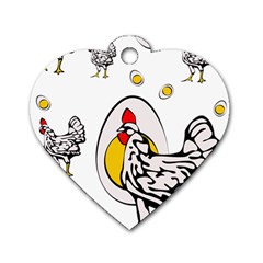 Roseanne Chicken Dog Tag Heart (one Side) by EvgeniaEsenina