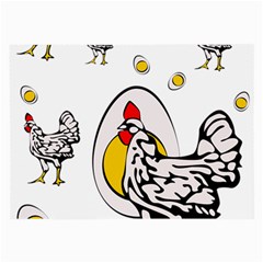 Roseanne Chicken Large Glasses Cloth (2 Sides) by EvgeniaEsenina