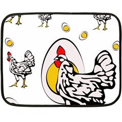 Roseanne Chicken Fleece Blanket (mini) by EvgeniaEsenina