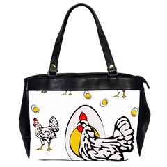 Roseanne Chicken Oversize Office Handbag (2 Sides) by EvgeniaEsenina