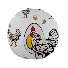 Roseanne Chicken Standard 15  Premium Round Cushions by EvgeniaEsenina