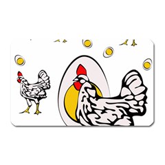 Roseanne Chicken, Retro Chickens Magnet (rectangular) by EvgeniaEsenina