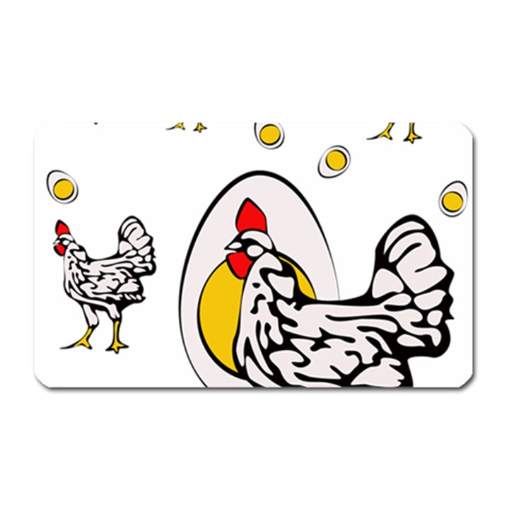 Roseanne Chicken, Retro Chickens Magnet (Rectangular)