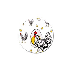 Roseanne Chicken, Retro Chickens Golf Ball Marker (4 Pack) by EvgeniaEsenina