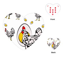 Roseanne Chicken, Retro Chickens Playing Cards Single Design (heart) by EvgeniaEsenina