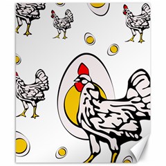 Roseanne Chicken, Retro Chickens Canvas 8  X 10  by EvgeniaEsenina