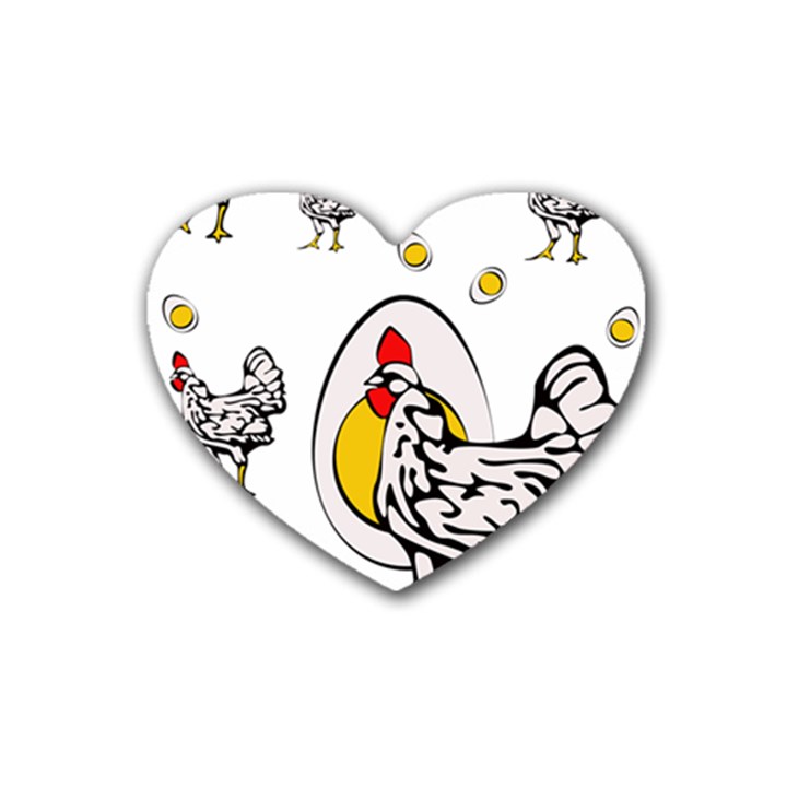 Roseanne Chicken, Retro Chickens Heart Coaster (4 pack) 