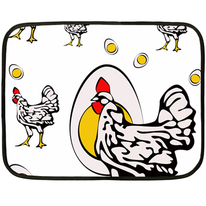 Roseanne Chicken, Retro Chickens Fleece Blanket (Mini)