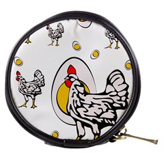 Roseanne Chicken, Retro Chickens Mini Makeup Bag by EvgeniaEsenina