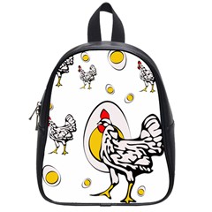 Roseanne Chicken, Retro Chickens School Bag (small) by EvgeniaEsenina