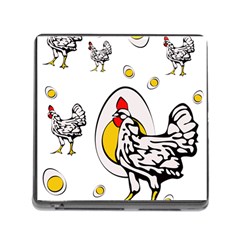 Roseanne Chicken, Retro Chickens Memory Card Reader (square 5 Slot) by EvgeniaEsenina