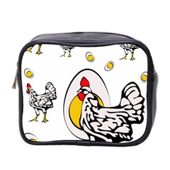 Roseanne Chicken, Retro Chickens Mini Toiletries Bag (two Sides) by EvgeniaEsenina