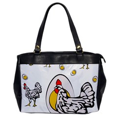 Roseanne Chicken, Retro Chickens Oversize Office Handbag by EvgeniaEsenina