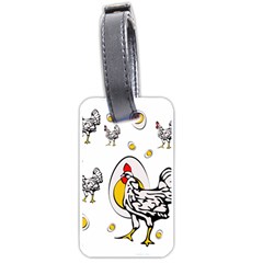 Roseanne Chicken, Retro Chickens Luggage Tag (one Side) by EvgeniaEsenina