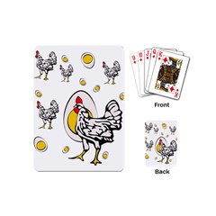 Roseanne Chicken, Retro Chickens Playing Cards Single Design (mini) by EvgeniaEsenina