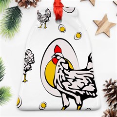 Roseanne Chicken, Retro Chickens Ornament (bell)