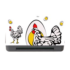 Roseanne Chicken, Retro Chickens Memory Card Reader With Cf by EvgeniaEsenina