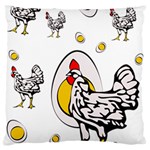 Roseanne Chicken, Retro Chickens Standard Flano Cushion Case (One Side) Front