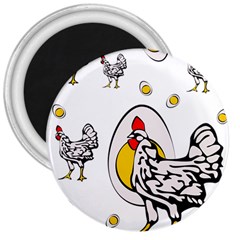 Roseanne Chicken, Retro Chickens 3  Magnets