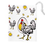 Roseanne Chicken, Retro Chickens Drawstring Pouch (4XL) Front