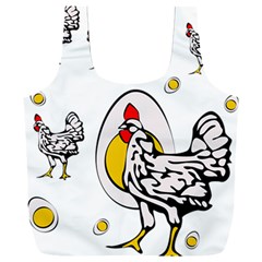 Roseanne Chicken Full Print Recycle Bag (xxxl) by EvgeniaEsenina