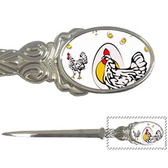 Roseanne Chicken, Retro Chickens Letter Opener by EvgeniaEsenina