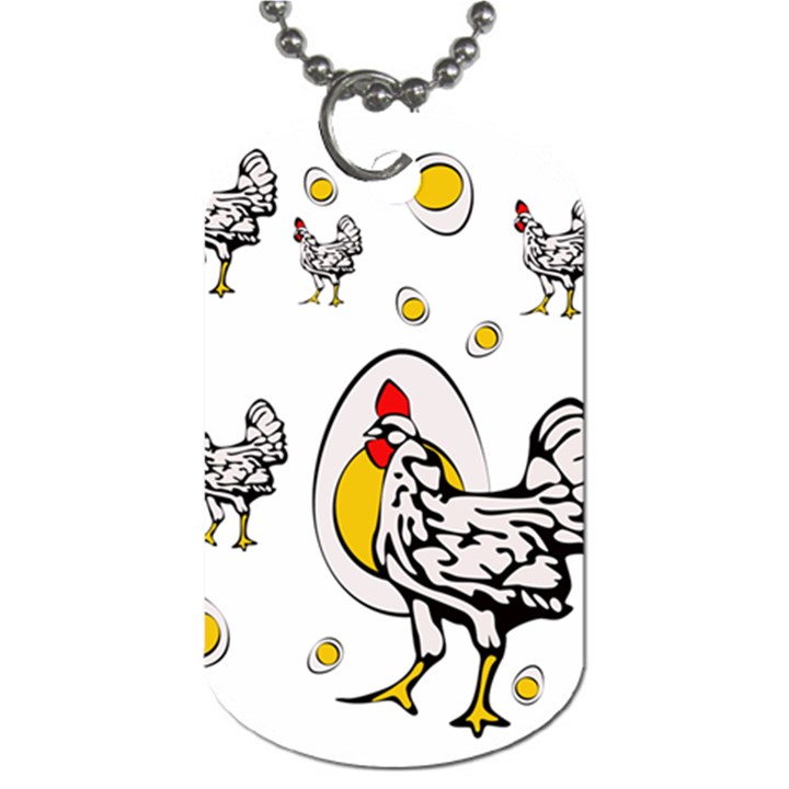 Roseanne Chicken, Retro Chickens Dog Tag (One Side)