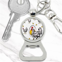 Roseanne Chicken, Retro Chickens Bottle Opener Key Chain by EvgeniaEsenina