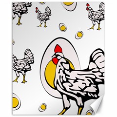 Roseanne Chicken, Retro Chickens Canvas 16  X 20  by EvgeniaEsenina