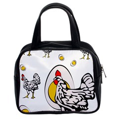 Roseanne Chicken, Retro Chickens Classic Handbag (two Sides) by EvgeniaEsenina