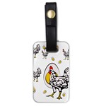 Roseanne Chicken, Retro Chickens Luggage Tag (one side) Front