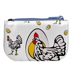 Roseanne Chicken, Retro Chickens Large Coin Purse Back