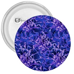 Vibrant Blue Flowers Pattern Motif 3  Buttons by dflcprintsclothing