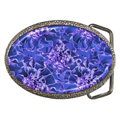 Vibrant Blue Flowers Pattern Motif Belt Buckles by dflcprintsclothing