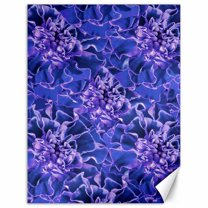 Vibrant Blue Flowers Pattern Motif Canvas 18  x 24 