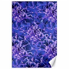 Vibrant Blue Flowers Pattern Motif Canvas 20  X 30 