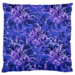 Vibrant Blue Flowers Pattern Motif Large Cushion Case (one Side) by dflcprintsclothing