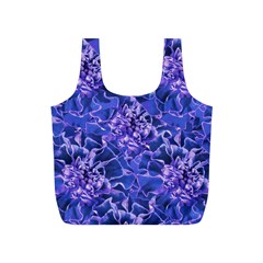 Vibrant Blue Flowers Pattern Motif Full Print Recycle Bag (s) by dflcprintsclothing