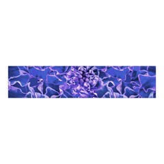 Vibrant Blue Flowers Pattern Motif Velvet Scrunchie