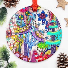 Mountain Abstract Ornament (round) by okhismakingart