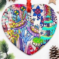 Mountain Abstract Heart Ornament (two Sides) by okhismakingart