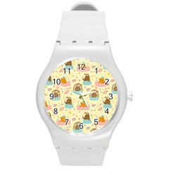 I Am Sleepy Round Plastic Sport Watch (m) by designsbymallika