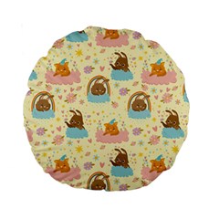 I Am Sleepy Standard 15  Premium Round Cushions by designsbymallika