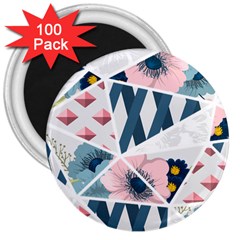 Patchwork  3  Magnets (100 Pack) by designsbymallika